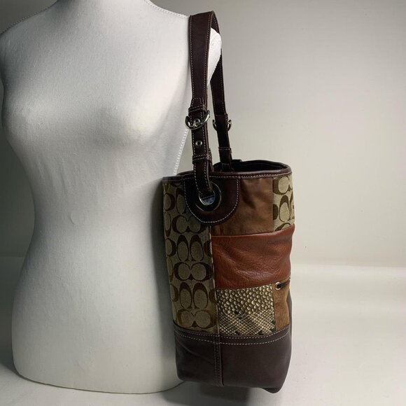 Vintage Coach brown and tan - Picture 3 of 8